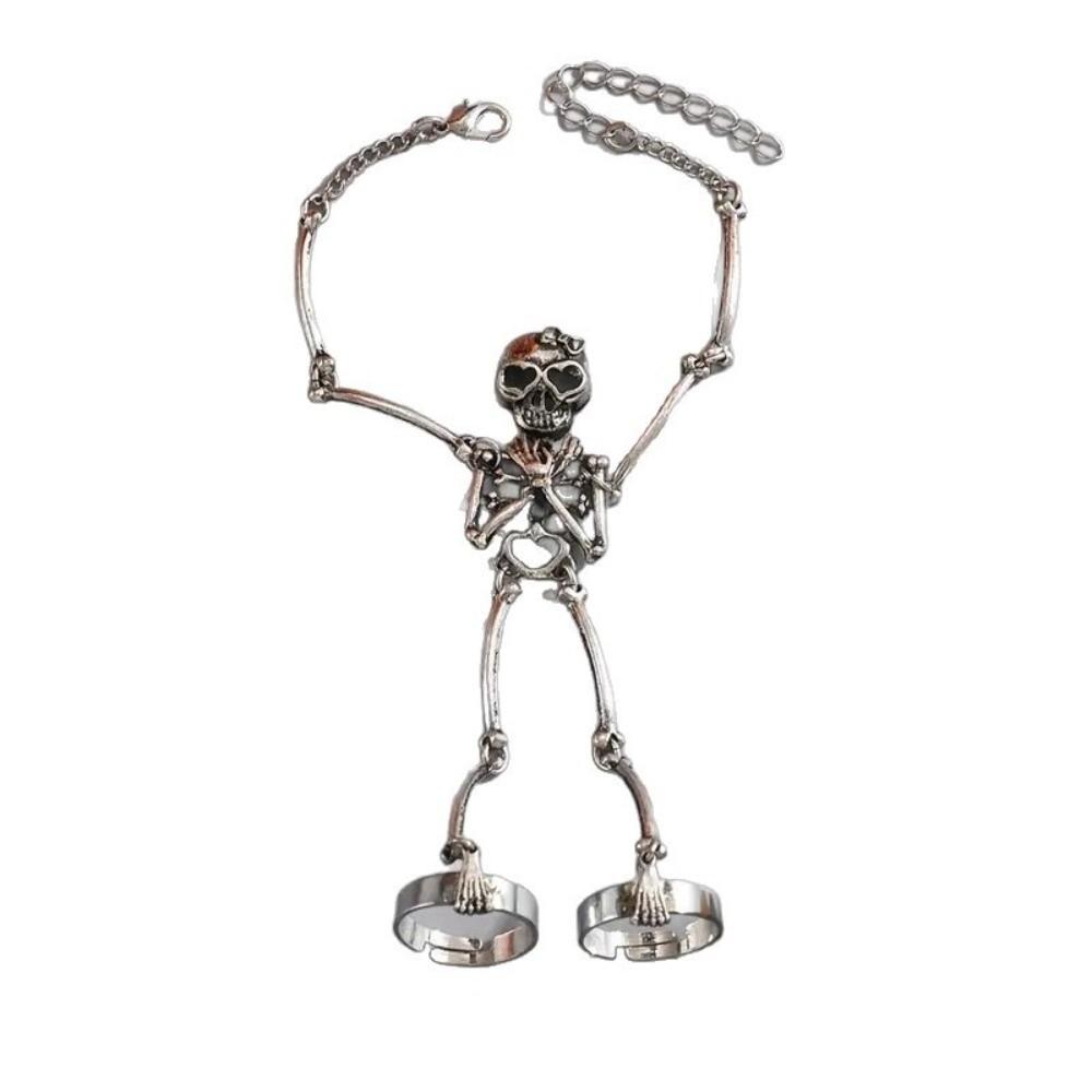 Exaggerated Skeleton Hand Bracelet Retro Style Goth Punk Jewelry Costume Party