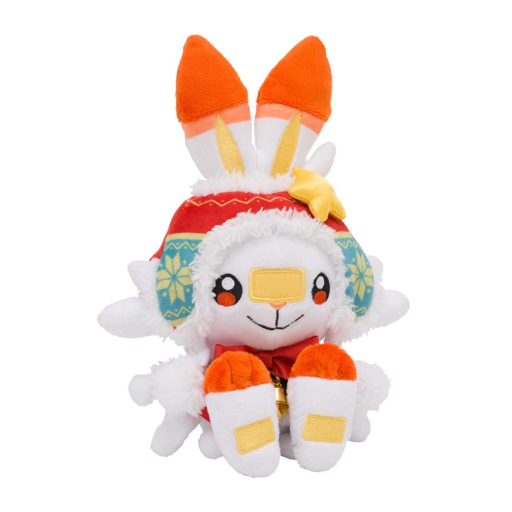 Pokémon Center Original Plush Toy Pokémon Christmas Wonderland Scorbunny 21 x 17 x 10 cm (H x W x D)