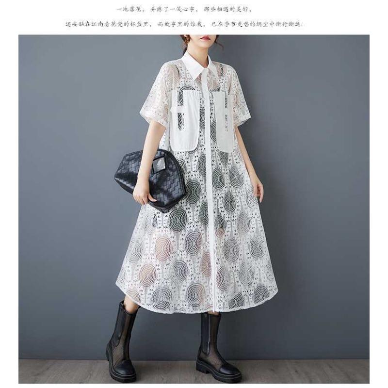 New Loose Plus Size Splicing Casual Simple Sweet Dresses