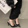 2024 Summer Designer Women Luxury High Heel Brand Ladies Sandals Female Slip on Party Dress Wedding Pumps Handmade Zaptos Mujer