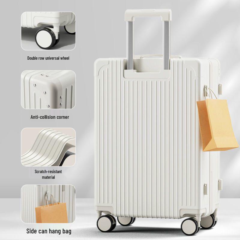 Durable Silent Wheel Trolley Case: Mother & Son Travel Suitcase with Combination Lock