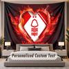 Custom Name Text Tapestry Nottingham Forest Personalized Polyester Wall Tapestry For Bedroom And Room