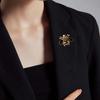 Colorful Bee Design Brooch, Compact Size Enamel Safety Pin, Commuting Accessory for Suits Coats Scarves Bags