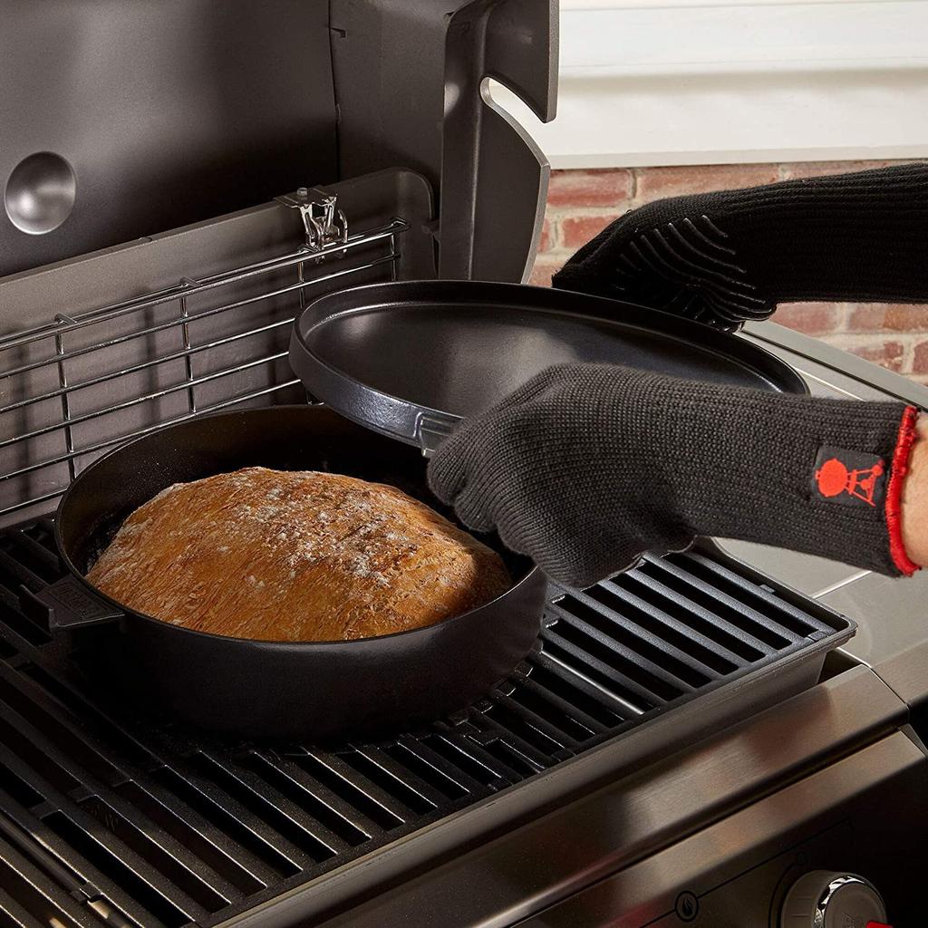 Weber Dutch Oven Duo Grill Cast Iron Plate, [2-Year Warranty]