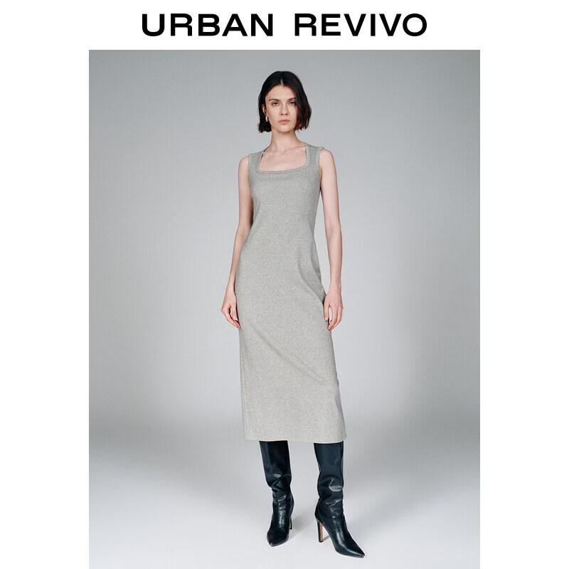 UR 2026 Spring U-Neck Slim Fit Pencil Dress