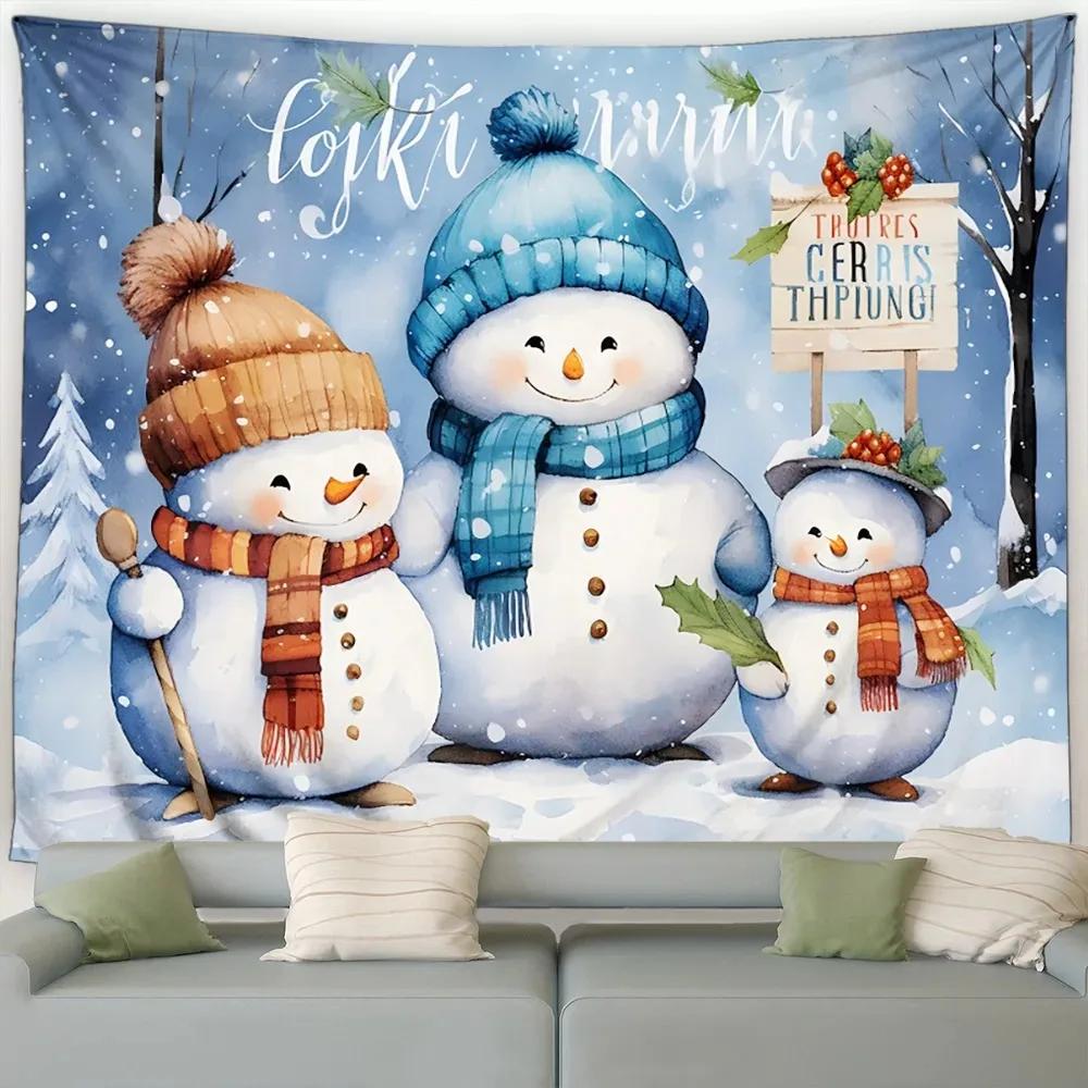 Crăciun Drăguț Om de Zăpadă Pom de Crăciun Tapiserie Dormitor Sufragerie Acasă Decor de Crăciun