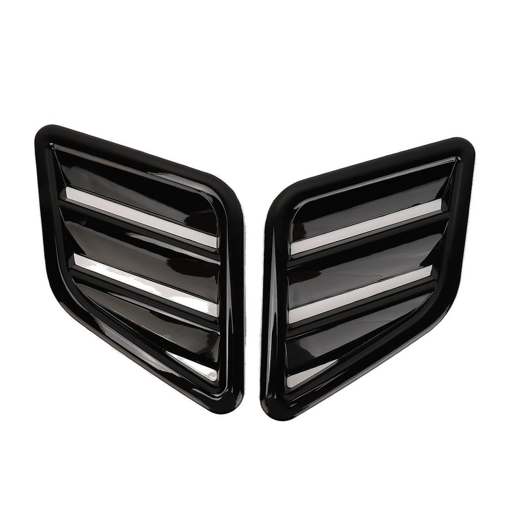 2 Pcs Engine Hood   Vent Cover ABS Front Upper Bonnet Hood   Outlet Grille Replacement for