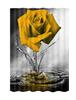 Rose Shower Curtain Romantic Floral Blossom Red Rose Reflection On Water Black And Red Bathroom Decor With Hooks