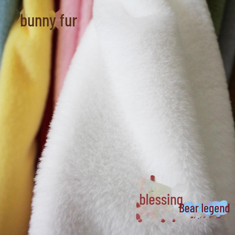 600g Rabbit Fur Plush Toy Gloves & Accessories Set: Sleeves, Hat, Hot Water Bottle, Luggage Charms