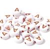 100pcs/lot Acrylic Letter Beads Round Flat Gold Color Alphabet Spacer Beads for DIY Bracelet Necklace Jewelry Making Materials