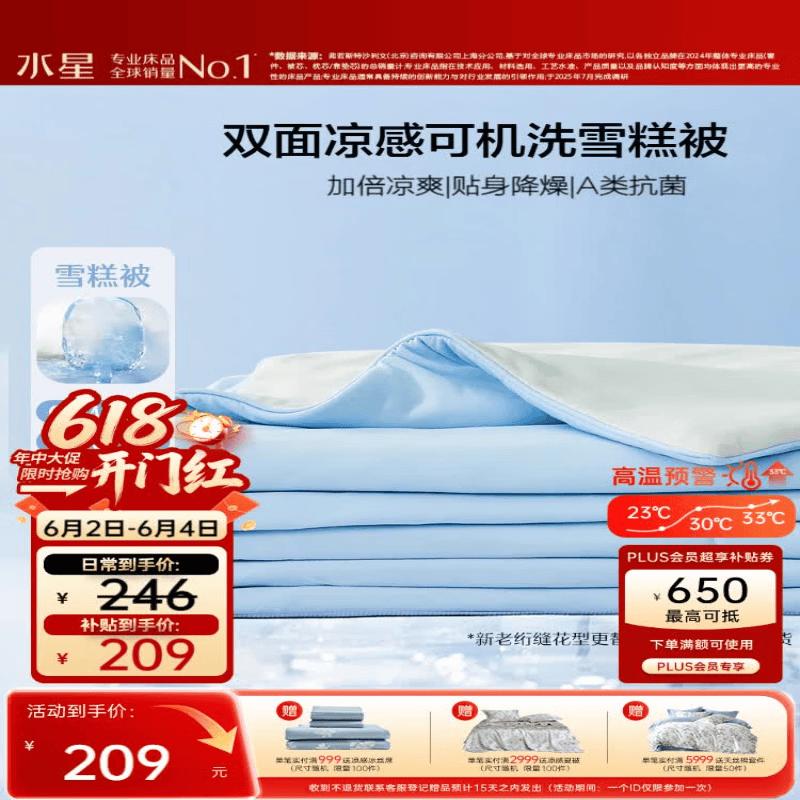 Mercury Home Textiles Ice Cream Cool-Touch Summer Quilt 150cm*200cm