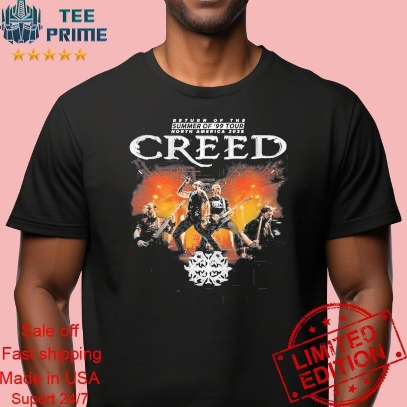Creed Summer Of  99 Tour Концерт в Северной Америке 2025 Унисекс Унисекс Футболка XXL