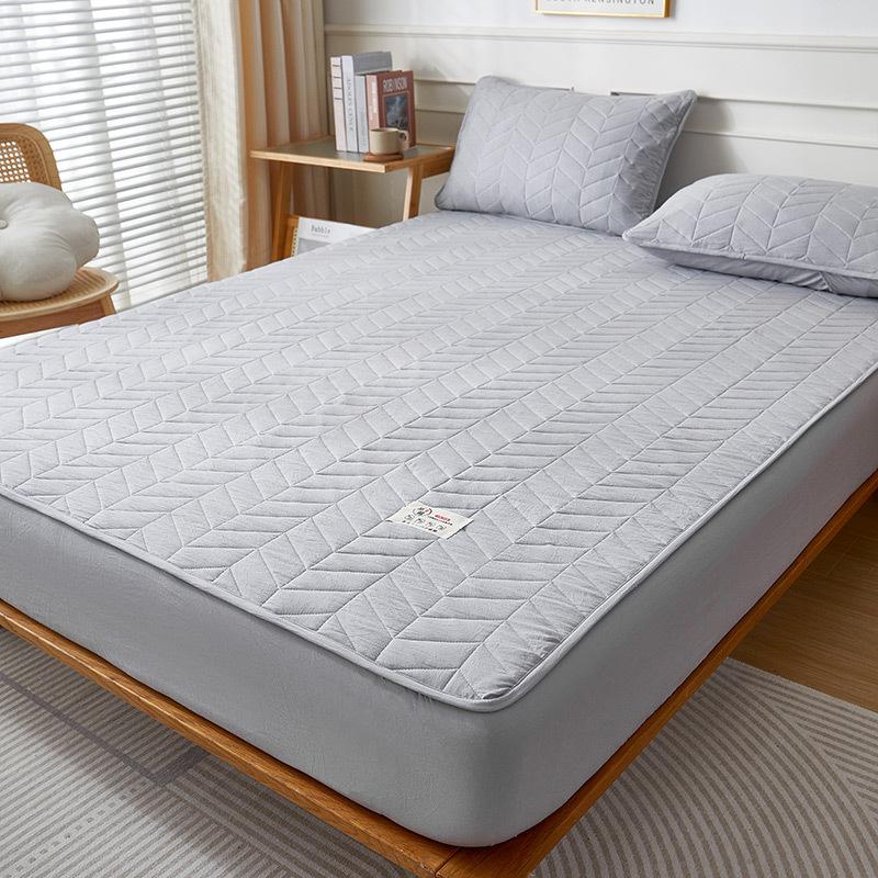 Cotton Waterproof Fitted Sheet Thickened Washed Cotton Three-piece Simmons Mattress Protector