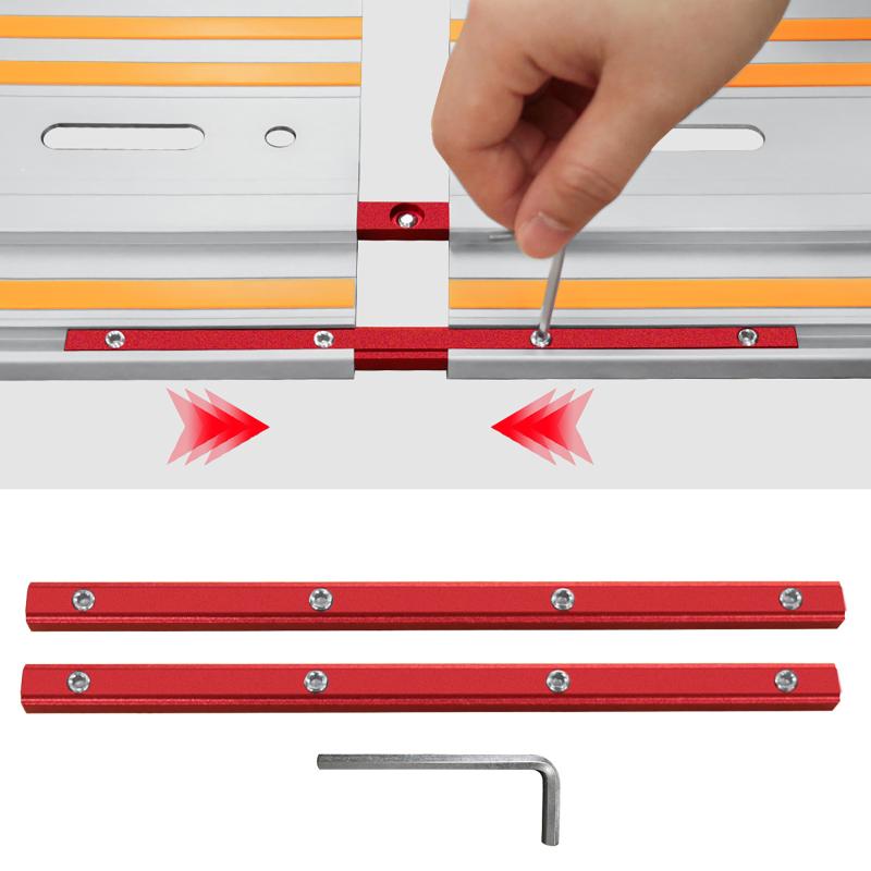 2Pcs Universal Rail Connector Kit For Woodworking Tracks & Miter Slots - Perfect For Router Tables And Table Saw Household Tool