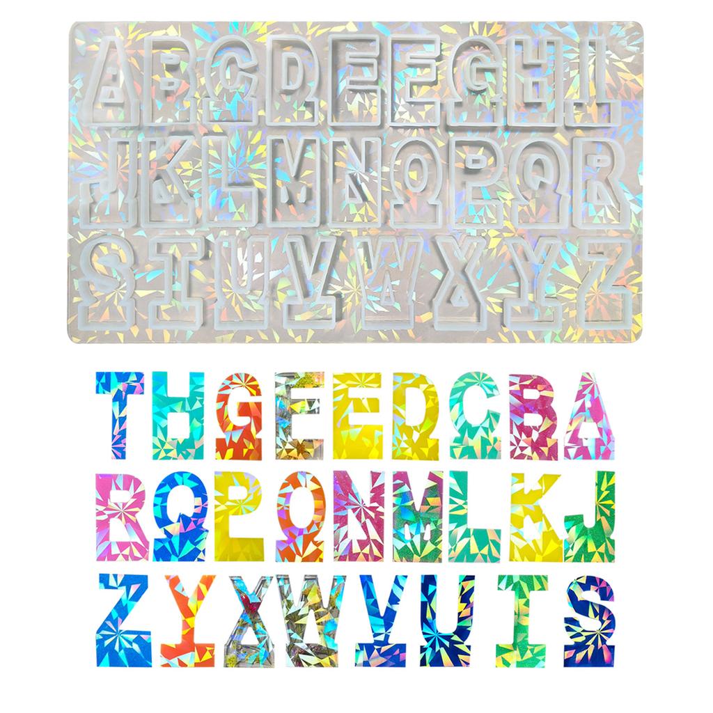 Silicone Alphabets Resin Casting Molds Ste Reusable Letter Mold Set for Jewelry Making Keychains Pendants Crafts