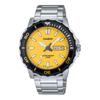 Analogue Pointer Series 100 Meters Waterproof Quartz Steel Strap Men's Watch Orange Dial MTD-125D-9AVDF