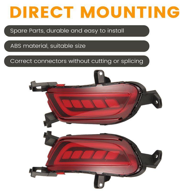 LED Rear Fog Lamp Brake Light Turn Signal Light Reflector Bumper Light For Mazda CX-3 CX3 2015-2020 1 Set Car