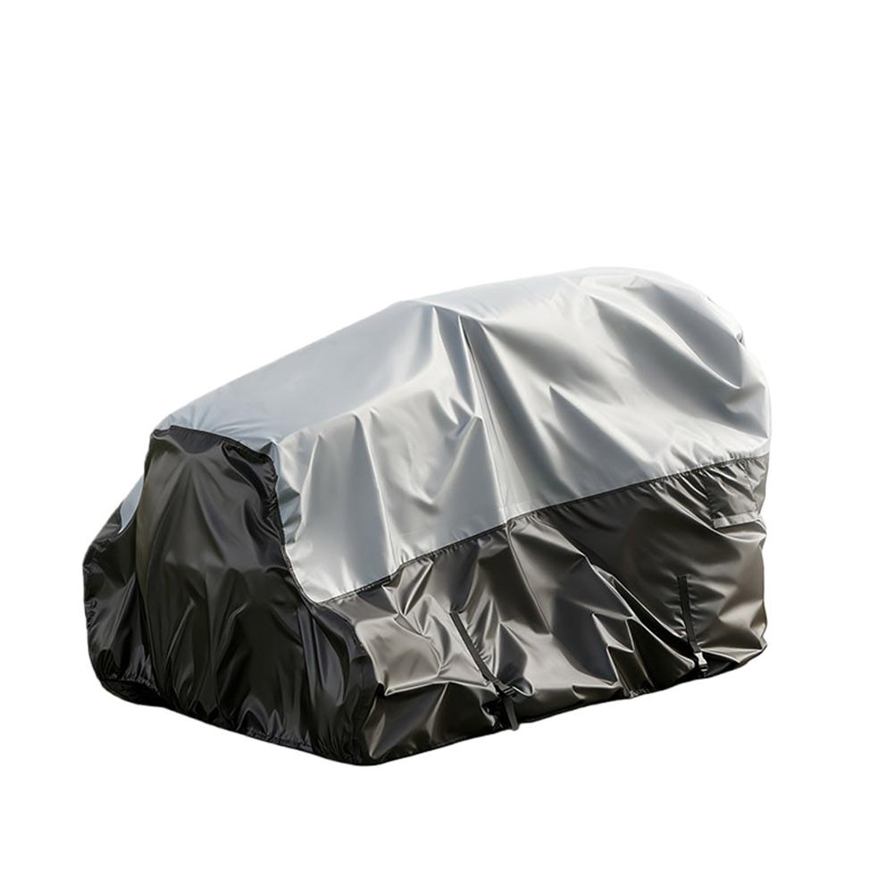 600D Oxford Fabric Lawn Mower Cover For Outdoor Protection As Shown Foldable Storage Bag Elastic Pullstring Closure