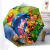 Ombrello Automatico ad Apertura e Chiusura a Tema WinnieThePooh e Tigro, Ombrello Portatile Colorato con 8 stecche, Adatto per Uomini e Donne