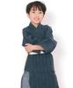 Yukata Shijira Cotton Set Heiko Size Stripe X Heiko Obi [KYOETSU] Set, Fabric, 3-Piece (Yukata, Obi, Geta), Boys' (120cm, (Indigo) (Natural))