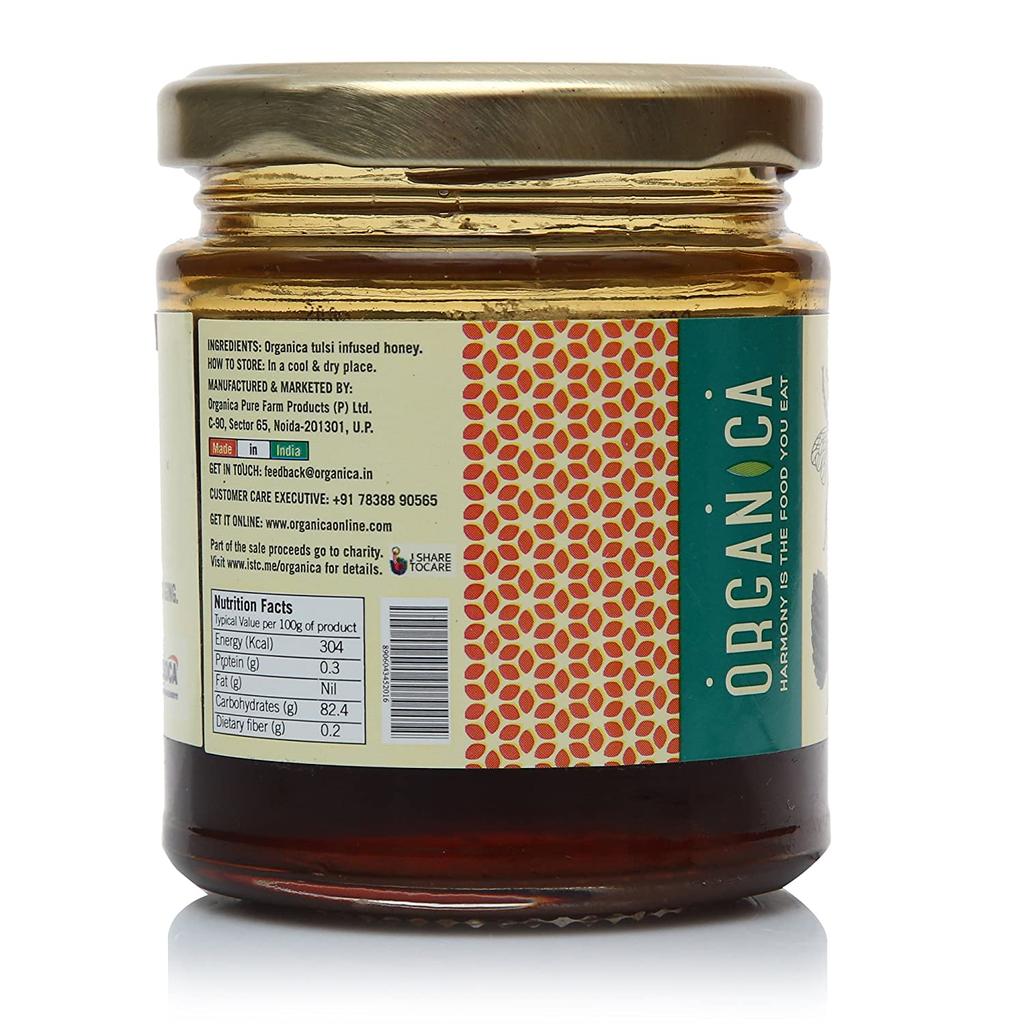 Mel Natural com Tulsi (200 g), Mel Orgânico Infundido com Tulsi, Organica