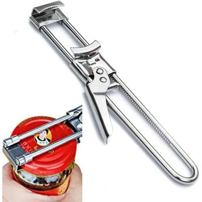 Adjustable Multi-Function Bottle Opener Stainless Steel Lids Off Jar Opener Labor-Saving Screw Can Opener For Kitchen Tools