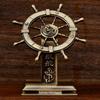Retro Brass Ship's Wheel Spinner 360° Rotation Ornament for Desk
