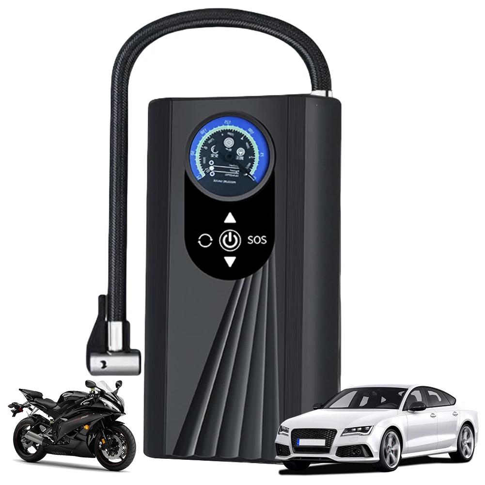 Portable Car Air Pump with Digital Pressure Gauge High-Precision LCD Display Electric Air Pump/Compressor Suitable Motorcycles