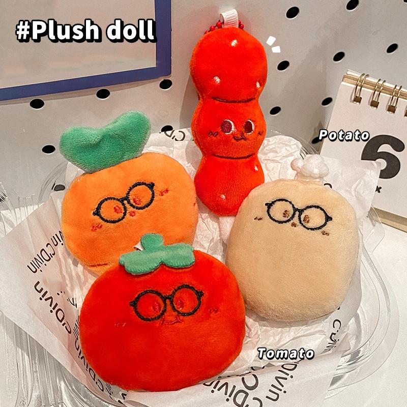 Roșie Morcov Pluș Mărgele Lanț de Telefon Legume Desen Animat Păpușă Moale Umplută Breloc Inel Chei Mașină Decor Rucsac Cadou Copil