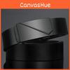 Classic Black Pu Belt With Alloy Closure And Minimalist Style For Attire Office