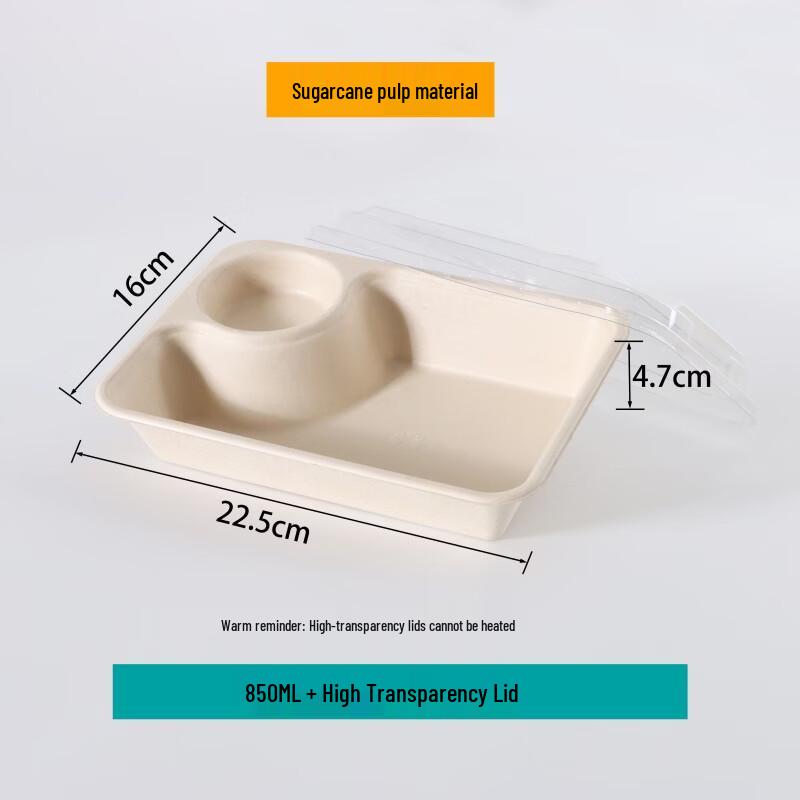 Compostable Divided Food Containers with Lids