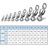 20Pcs Bearing Fishing Swivel Line Connector Saltwater Fishing Tackle Stainless Rolling Swivels Barrel Swivel Connectors