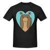 Unisex Cute Snail Heart T Shirt Vintage Oversized Cotton Crewneck Custom Sleeve Unisex Clothing
