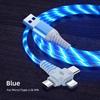 Cablu USB luminos 3 în 1, pentru smartphone Cablu de încărcare LED USB la mini USB/C-tip/cablu de încărcare rapidă cu 8 pini pentru iPhone pentru Samsung pentru XIAOMI ONEPLUS