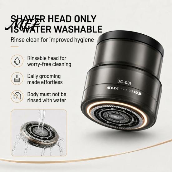 Wet Dry Shaver Electric Bald Head Shaver, Beard Trimmer with Digital Display, 360 Degree Waterproof Floating Rotary Grooming Tool for Men Compact