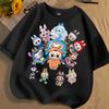 LABUBU Cartoon 3D Print Kids T Shirts White Boy Girls Trend Clothes Short-Sleeved Top