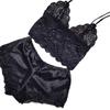 Sleepwear Set Lace Patchwork Ladies Sling Vesta s elastickým pasem Krátké kalhoty na líbánky