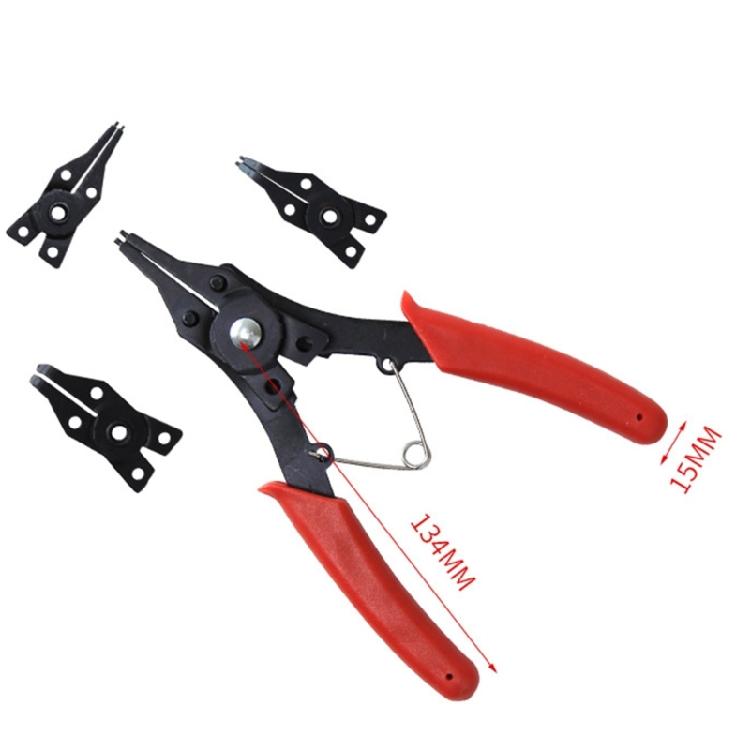 4 in 1 Snap Rings Pliers Internal External Circlip Pliers Straight Lock Rings Pliers for Rings Removers Retaining