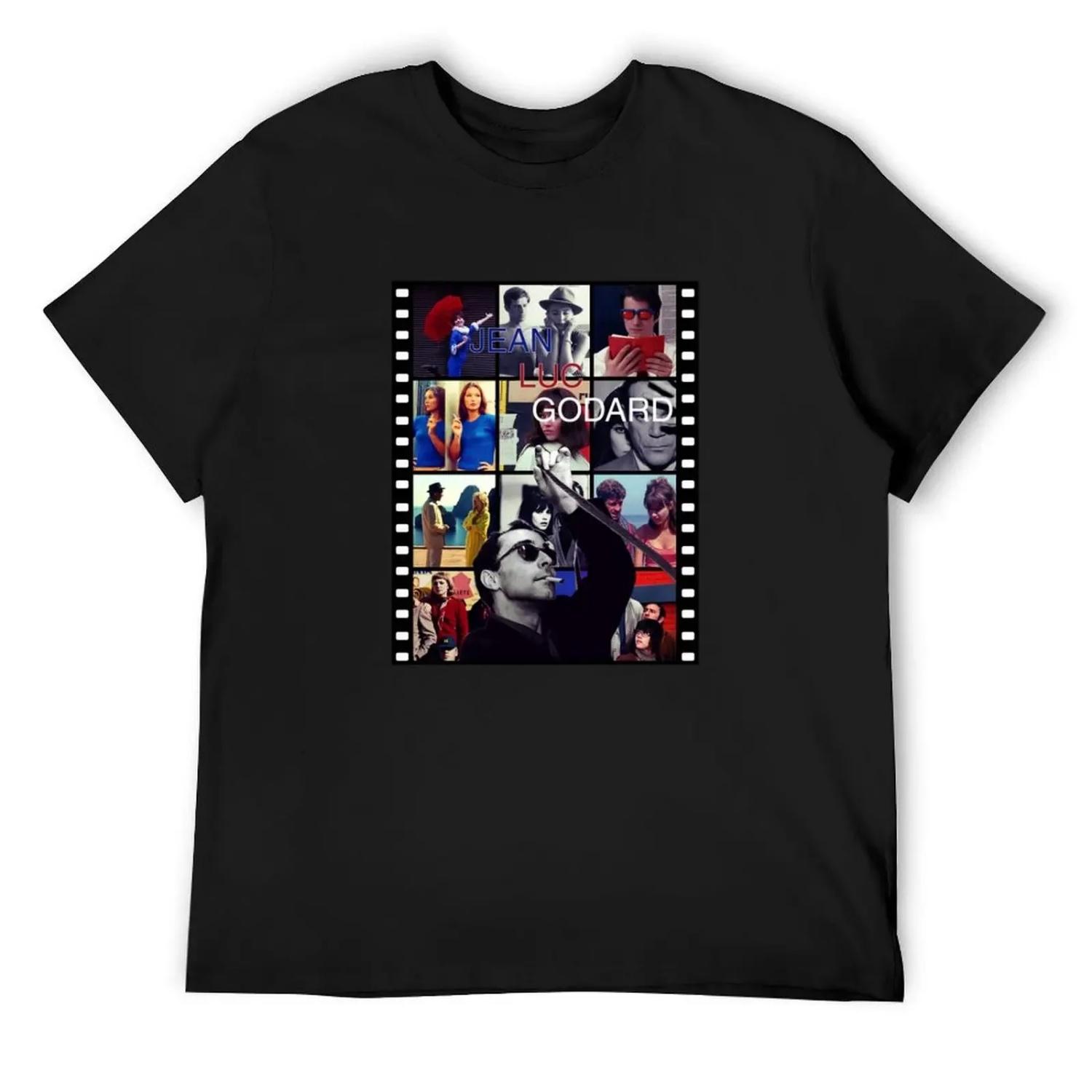 

Godard T-Shirt plain plus size clothes funny gifts sweat shirts, men XXXXXL чорний