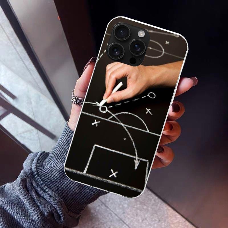 Football Soccer Tactics Time Phone Case For iPhone 17 Air 16 15 Pro Max 14 Plus 13 Mini 12 11 Cover 7 8 SE Silicone Shell Print