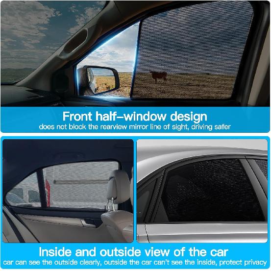 XCBYT Car Window Shade For -2024 Toyota RAV4 Window Covers Side Window Sun Shade Car Window Shade For Baby With Breathable Mesh Ulate Heat And UV For