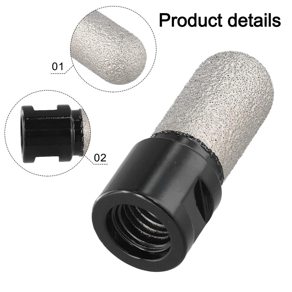 20mm Carbide Head Tile Grinding Tools Vacuum Brazed Mill 3-in-1 Functionality