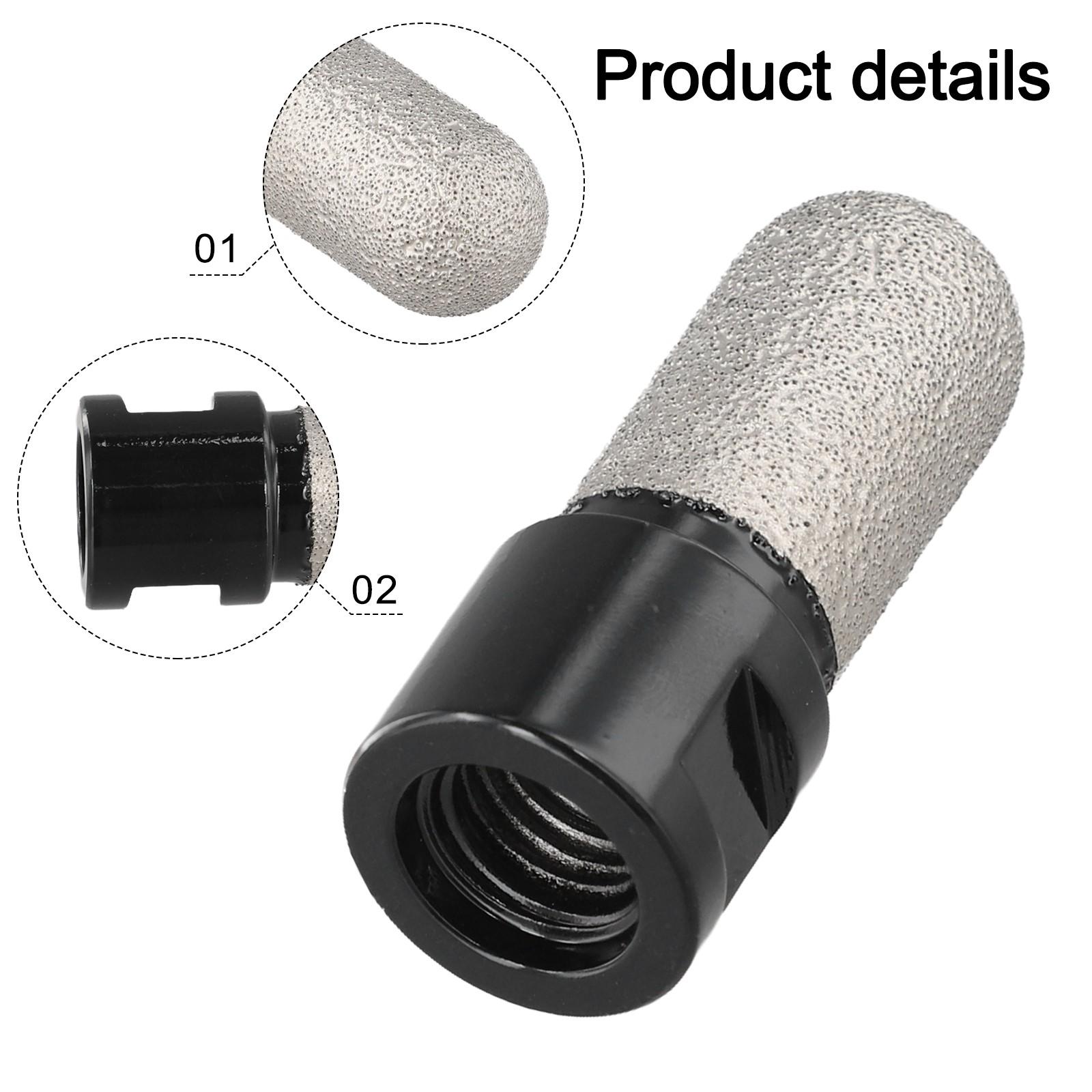 

20 мм Карбидная головка Инструменты для шлифовки плитки Вакуумная пайка Фреза 3-в-1 функциональность чёрный