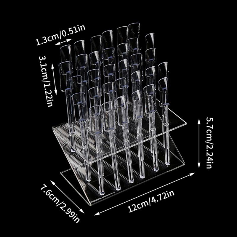 

Стойка для демонстрации цветных карт УФ-гель-лаков на 32 лунки с 32 квадратными накладными ногтями в форме буквы Z для практики нейл-арта