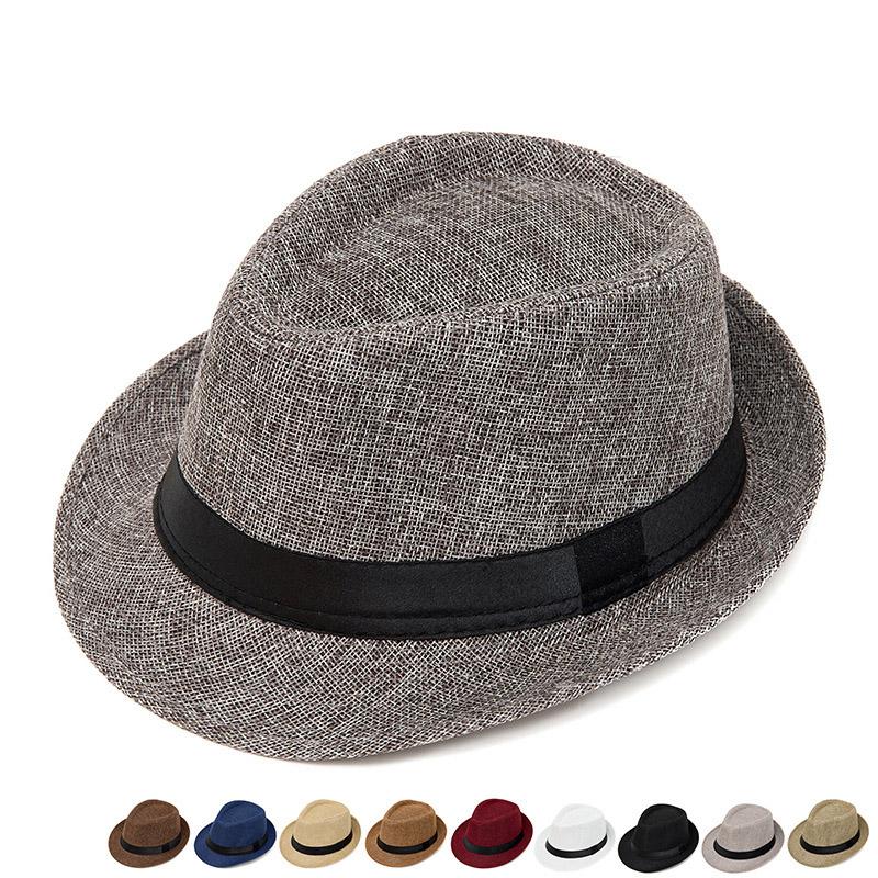 Chapeau Haut de Forme d'Extérieur pour Hommes, Pare-Soleil et Protection Solaire, Tendance Mode d'Été pour Femmes, Chapeaux de Paille Polyvalents, Chapeaux Jazz