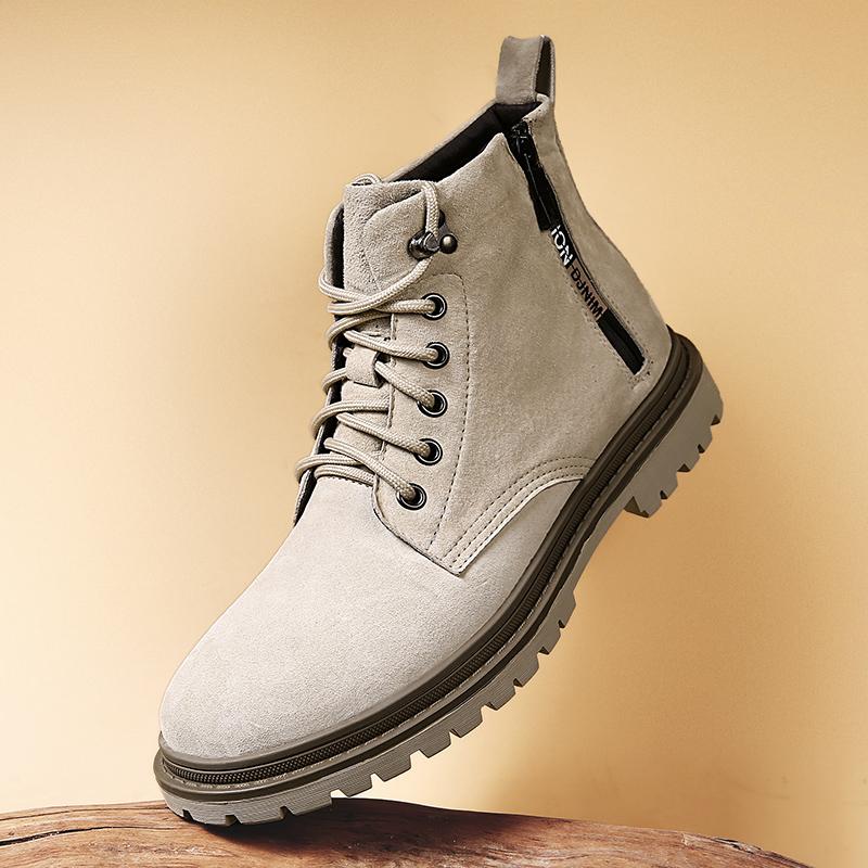 Autumn Newest Men'S Casual Boots Comfortable Outdoor Shoes Trend Men Boots Fashion Motorcycle Ankle Sneakers Non-Slip Male Footwear