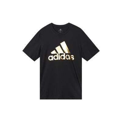 Camiseta de Manga Corta Estampado Foil Grfx de 8 Bits para Hombre Tops Negro FN1735