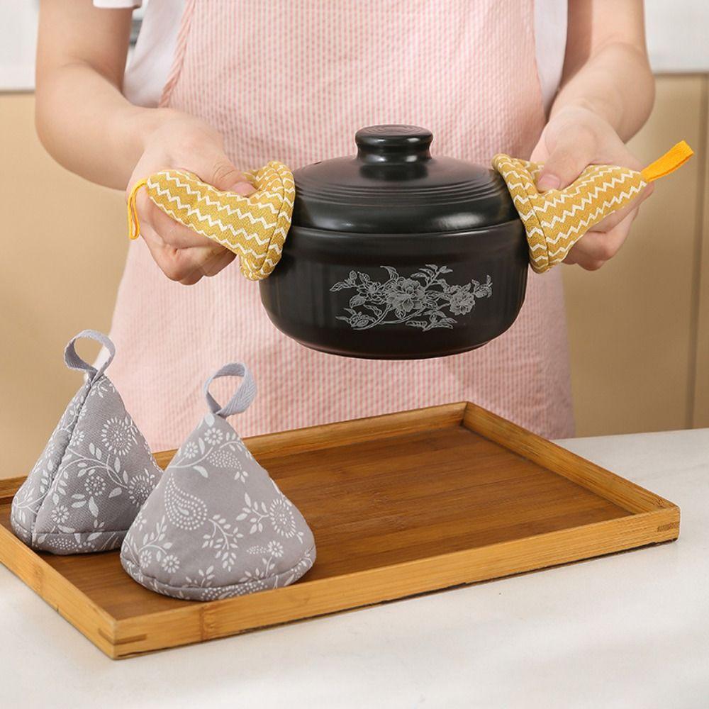 Cotton Anti-Scalding Pot Triangle Hat Cloth Cover Pot Holder Enamel Pot Pot Handle  Kitchen