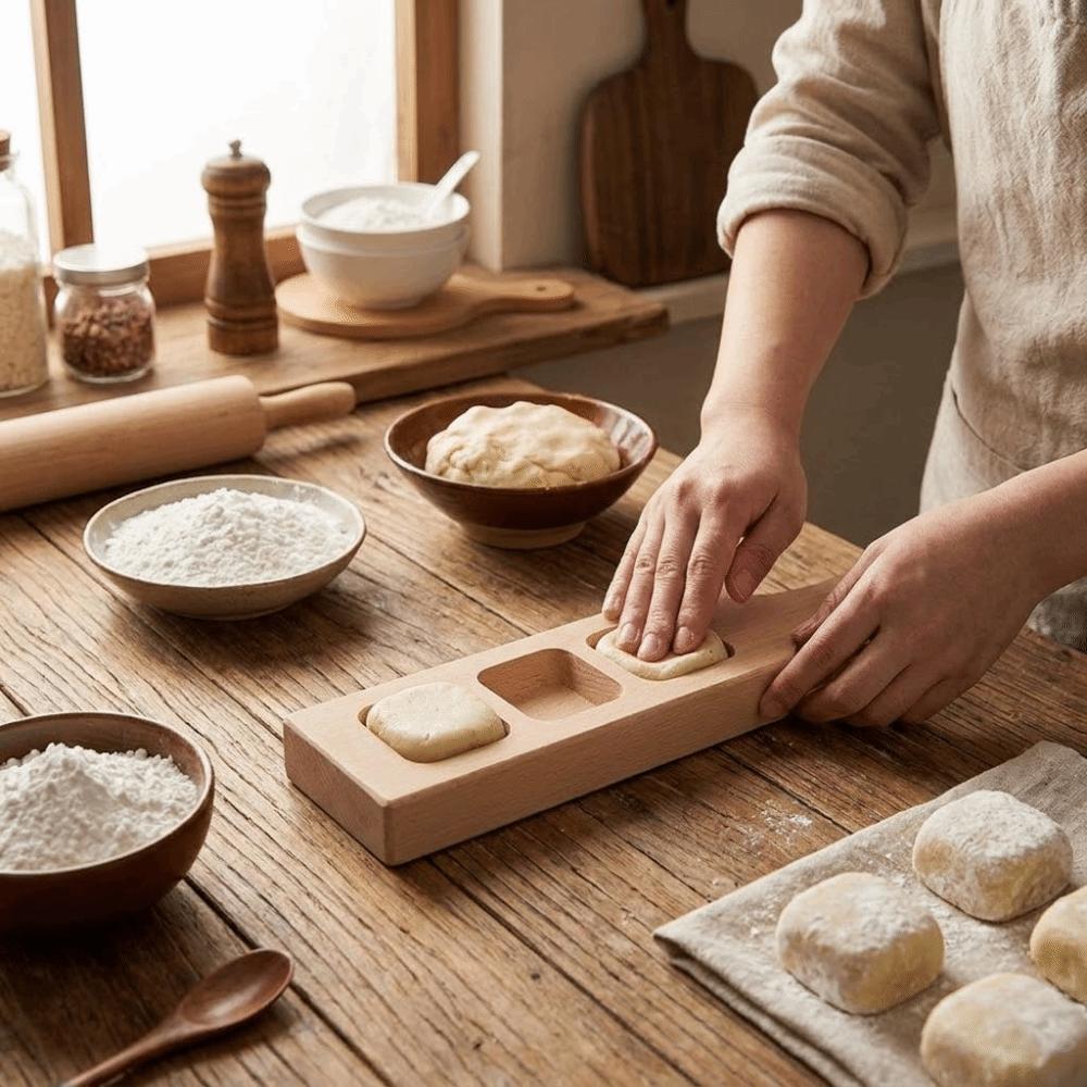 Handmade Wooden Pastry Mold Non-Stick Dessert Mold Traditional Mooncake Mold Kitchen