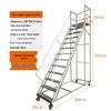 Anti-Slip Movable Climbing Ladder for Warehouse and Supermarket Storage